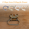 DICOSMETIC 8Pcs 4 Colors Alloy D-Ring Anchor Shackle Clasps FIND-DC0005-59-7