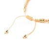 Round Brass Braided Bead Bracelet BJEW-JB07855-4