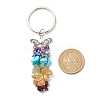 Natural & Synthetic Gemstone Beaded Keychain KEYC-JKC00345-02-5