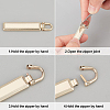 BENECREAT 18Pcs 6 Style Zinc Alloy Replacement Zipper Pull Tabs PALLOY-BC0001-09-4