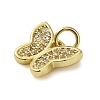 Brass Micro Pave Clear Cubic Zirconia Pendants KK-U005-01L-G-2