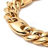 Ion Plating(IP) 304 Stainless Steel Coffee Bean Link Chain Bracelet for Men Women BJEW-E009-19G-02-2