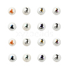 80Pcs 8 Colors Christmas Opaque Glass Beads EGLA-YW0001-07-2