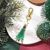 Christmas Tree Glass Seed Beads Pendant Decoration HJEW-MZ00070-2