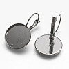 Brass Leverback Earring Settings LS-KK-H024-B-2