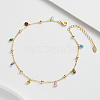 925 Sterling Silver Anklets AJEW-Z029-30G-2