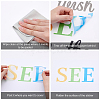 Translucent PVC Self Adhesive Wall Stickers STIC-WH0015-041-6