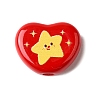 Winter Theme Printed Opaque Acrylic Beads OACR-U008-01A-01-1