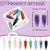 Olycraft 10Pcs 10 Style Natural & Synthetic Gemstone Pointed Pendants G-OC0003-07-2