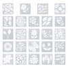 Cheriswelry 24 Sheets 24 Styles Plastic Drawing Stencil DIY-CW0001-13-9