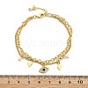 Brass Micro Pave Cubic Zirconia Multi-strand Charm Bracelets BJEW-U020-15G-5