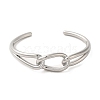 Non-Tarnish 304 Stainless Steel Wire Wrap Cuff Bangles BJEW-Q773-06A-P-2