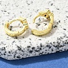 Brass Cubic Zirconia Hoop Earrings EJEW-M047-10G-3