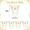 5Pcs Rhinestone Eye & Alloy Star Charms Safety Pin Brooch JEWB-CJ0003-44-2