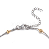 304 Stainless Steel Round Snake Chain Anklets LS-AJEW-G024-13A-2