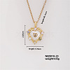 Elegant Fashion Brass Rhinestone Luxury Heart Charm Necklaces for Women IF2334-3-1