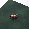 Brass Crystal Rhinestone Clip on Nose Rings WG0512E-10-1