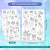 4 Sheets 11.6x8.2 Inch Stick and Stitch Embroidery Patterns DIY-WH0455-094-2