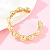 Half Round Brass Cuff Bangles for Women BJEW-T025-05G-02-2
