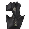 Inner Dried Flower Resin Dangle Earring & Pendant Necklaces Sets SJEW-FS00005-2