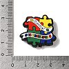 Autism Theme Silicone Focal  Beads SIL-G011-10B-3