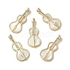 Natural White Shell Musical Instrument Pendants BSHE-Z003-03G-2