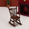 Wooden Rocking Chair Miniature Ornaments PW-WG26193-01-5