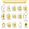 270Pcs Iron Hair Coil Cuffs X1-AJEW-SZC0021-03G-2