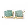 Natural Druzy Quartz Links connectors G-P396-09G-09-3