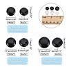 240Pcs 6 Style 1-Hole Plastic Button BUTT-PH0001-14-5