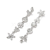 Brass Micro Pave Clear Cubic Zirconia Big Pendants LS-CU-E004-02P-2