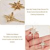  2Pcs Star with Tassel Chain Brooch Pin JEWB-NB0001-12-5