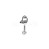 Halloween Ghost 304 Stainless Steel Enamel Eyebrow Barbell Rings WGF5FAC-04-1