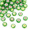 50Pcs 2 Colors Handmade Millefiori Lampwork Beads LAMP-TADJ0001-03D-2