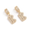 Brass Micro Pave Cubic Zirconia Pendants ZIRC-G165-13G-K-1