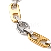 304 Stainless Steel Oval Link Chain Bracelets BJEW-B078-116GP-2