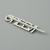 Word QUEEN Alloy Rhinestone Hair Bobby Pins FIND-WH0152-34G-S-2