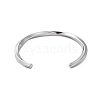 Titanium Steel Twist Open Cuff Bangles for Women BJEW-L689-02P-3