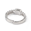 Enamel Rectangle Open Cuff Ring RJEW-L100-028P-4