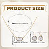 Hexagon Alloy Resin Pendant Necklaces and Dangle Earrings Sets for Women SJEW-LP0001-52B-2