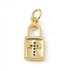 Brass Micro Pave Cubic Zirconia Pendants ZIRC-F132-45G-2