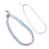 6Pcs 3 Colors 1MM Polyester&Cotton Waxed Cord 5-Strand Necklace Making MAK-TA0001-36A-2