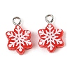 Christmas Theme Opaque Resin Pendants RESI-S08-01F-1