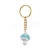 Glass Seed Beads Mushroom Keychain KEYC-MZ00021-3