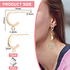BENECREAT 12Pcs Brass Stud Earrings Findings KK-BC0010-70-2