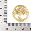 Rack Plating Brass Micro Pave Clear Cubic Zirconia Slide Charms KK-A234-013G-3