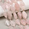 Natural Rose Quartz Beads Strands GG-CBA3D9B-13-1
