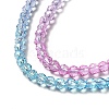Transparent Gradient Color Glass Beads Strands GLAA-H021-01B-29-3