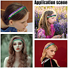 Gorgecraft 10Pcs Wide Stretch Sparkling Headband MRMJ-GF0001-45C-5