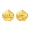 Ion Plating(IP) 304 Stainless Steel Shell Shape Stud Earrings EJEW-D281-05G-1